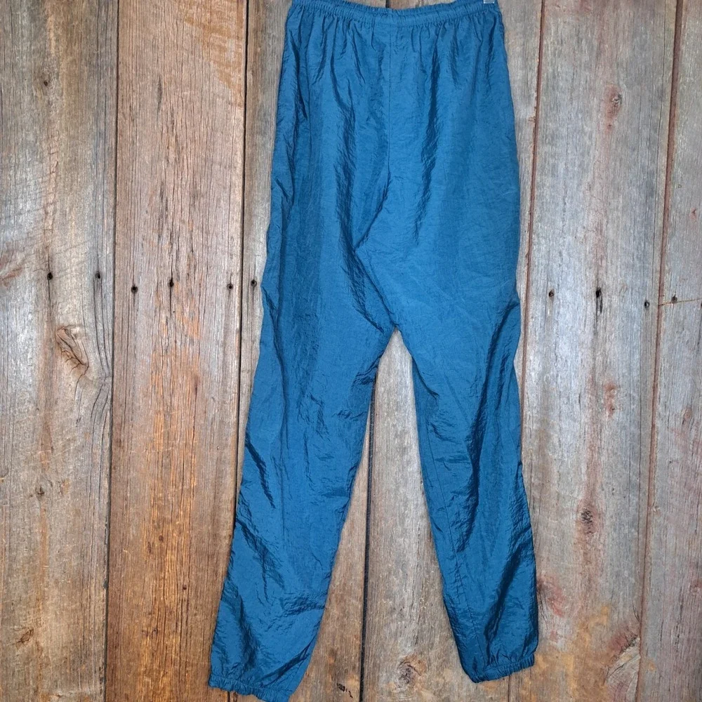 Y2k Iconic Vintage Hip Hop Nike Women's Crinkle Joggers Size Small/6-8 Teal Blue